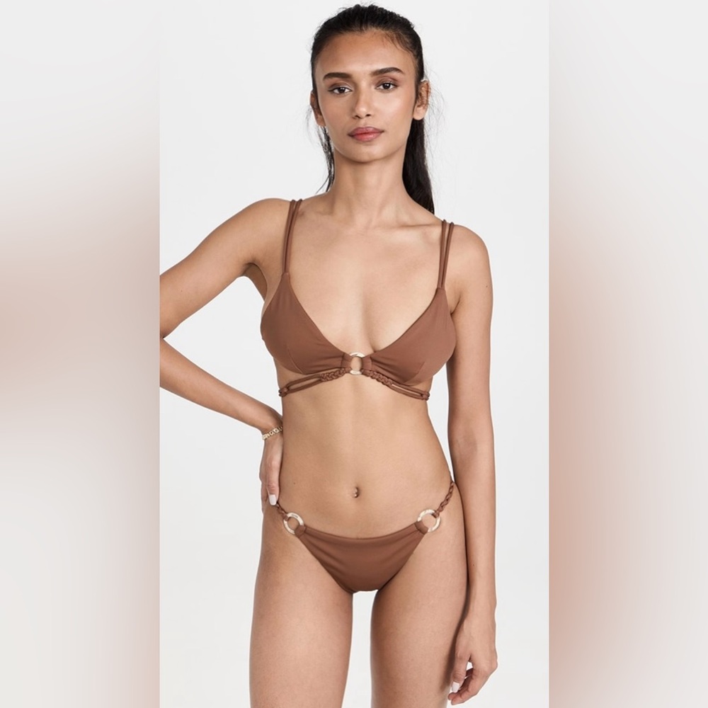 Jonathan Simkhai Brown Bikini Set